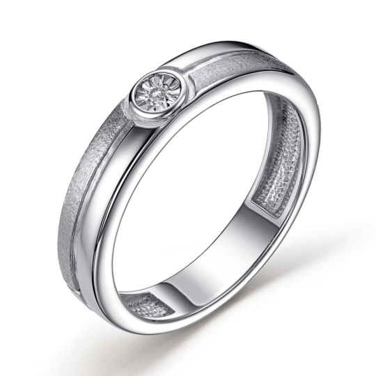 Кольцо из серебра с фианитами