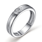 Кольцо из серебра с бриллиантом