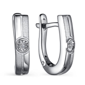 Серьги из серебра с бриллиантами