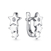 Серьги из серебра с бриллиантами