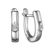 Серьги из серебра с бриллиантами