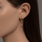 Серьги из золота с фианитами