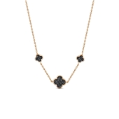 Колье из золота с черными фианитами