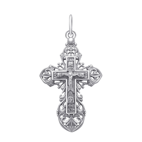 Подвеска-крест из серебра