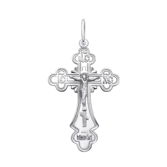 Подвеска-крест из серебра