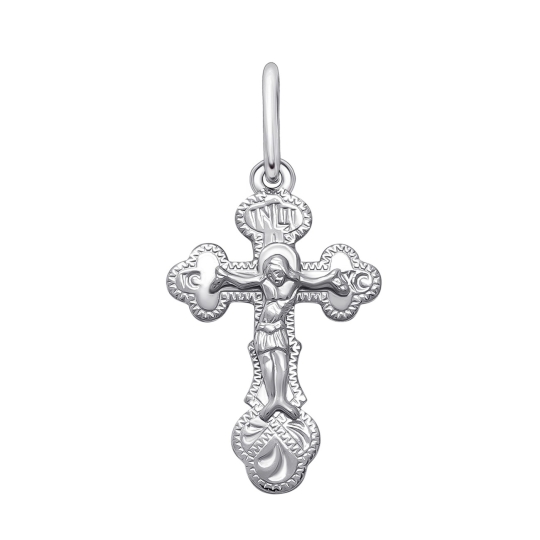 Подвеска-крест из серебра с чернением