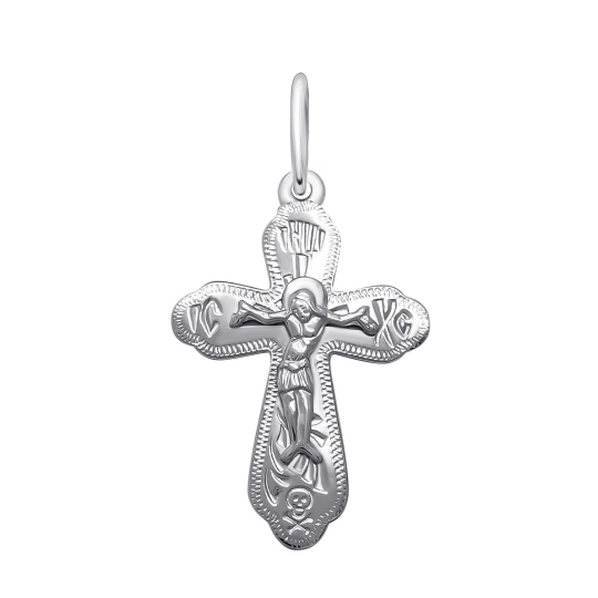 Подвеска-крест из серебра