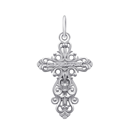 Подвеска-крест из серебра
