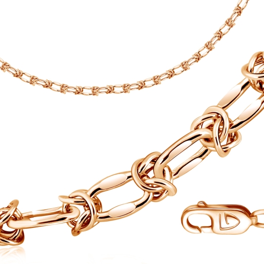 Браслет из золота плетения "Двойной ромб"