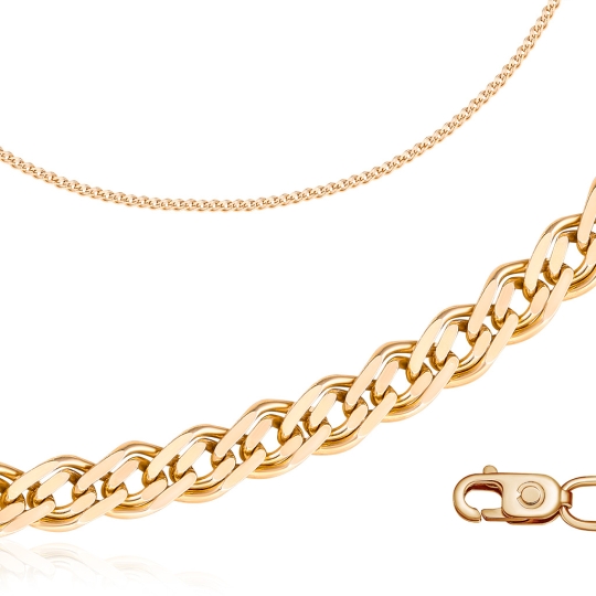 Браслет из золота плетения "Двойной ромб"