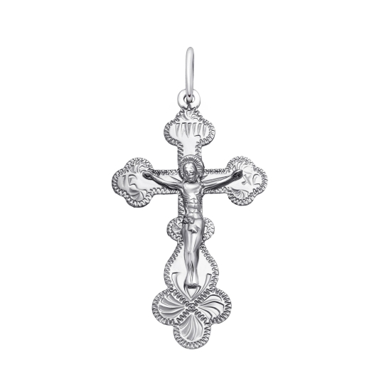 Подвеска-крест из серебра