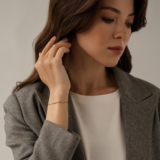 Браслет из золота плетения "Бисмарк"