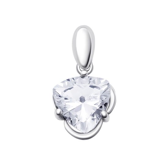 Подвеска из серебра с фианитами