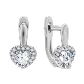 Серьги из серебра с фианитами