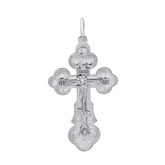 Подвеска-крест из серебра