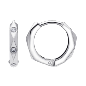 Серьги из серебра с фианитами