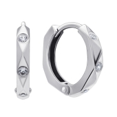 Серьги из серебра с фианитами