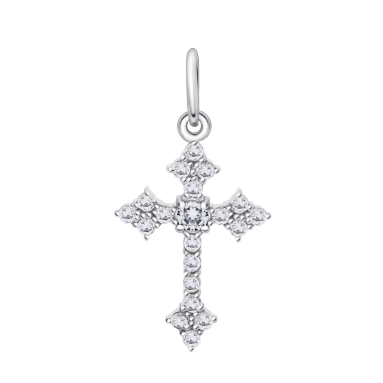 Подвеска-крест из серебра