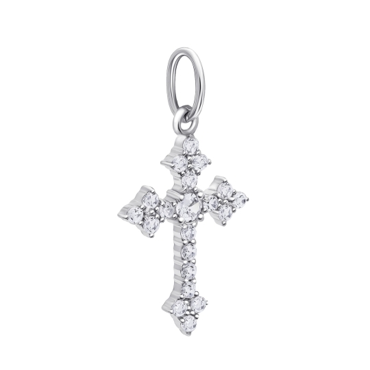 Подвеска-крест из серебра
