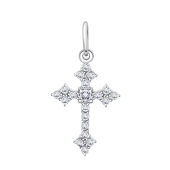 Подвеска из серебра с фианитами