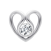 Подвеска из серебра с фианитом