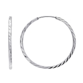 Серьги-конго из серебра