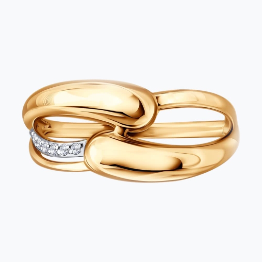 Кольцо из белого золота с бриллиантом