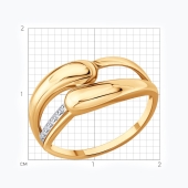 Кольцо из золота с фианитами