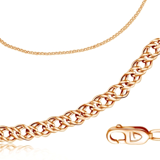 Цепь из золота плетения "Двойной ромб"