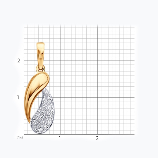 Серьги из золота с фианитами