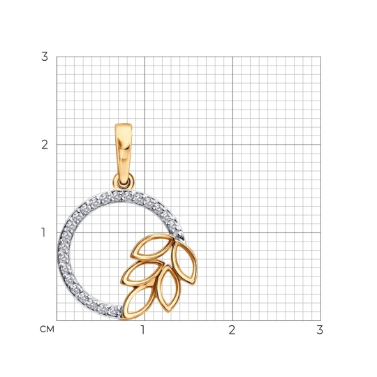 Подвеска из белого золота с бриллиантами