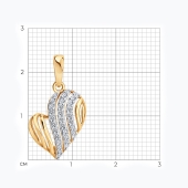 Подвеска из золота с фианитами