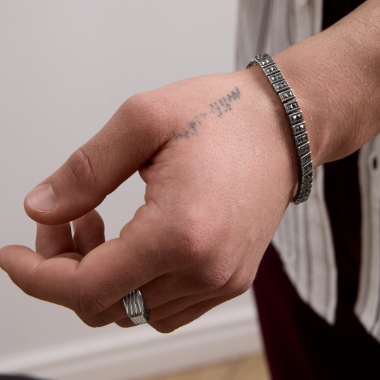 Браслет из серебра с фианитами