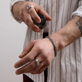 Браслет из серебра с марказитами