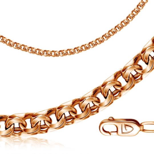 Цепь из золота плетения "Панцирное"