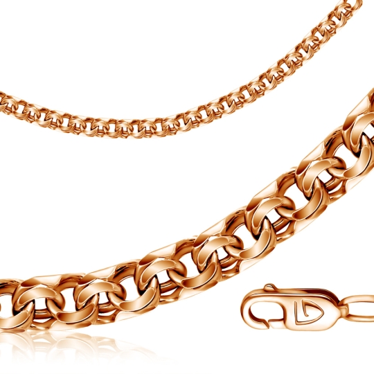 Цепь из белого золота плетения "Муза"