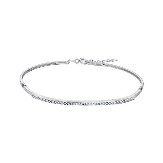 Браслет из серебра с топазами и фианитами