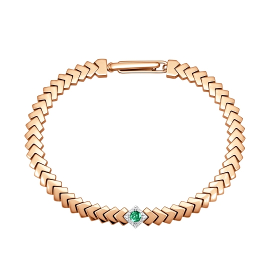 Браслет из золота плетения "Двойной ромб"