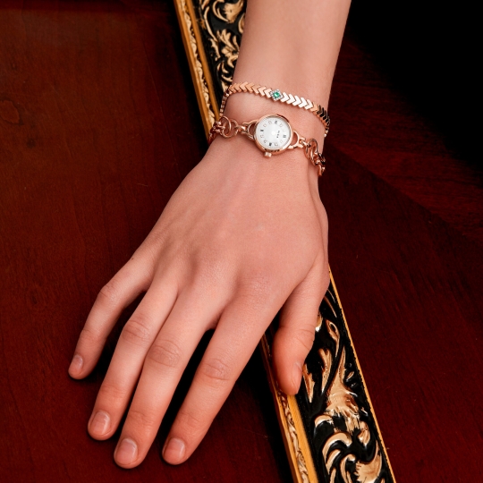 Браслет из золота с фианитами