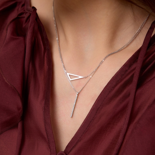 Колье из белого золота