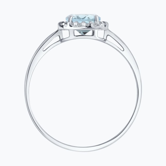 Серьги из серебра с топазами и фианитами