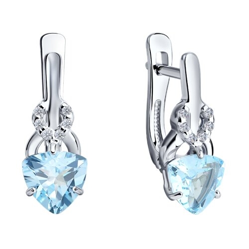 Серьги из серебра с аметистами