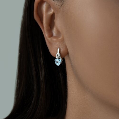 Серьги из серебра с аметистами