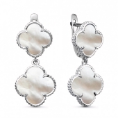 Серьги из серебра с перламутром