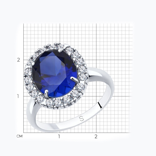 Кольцо из серебра с позолотой