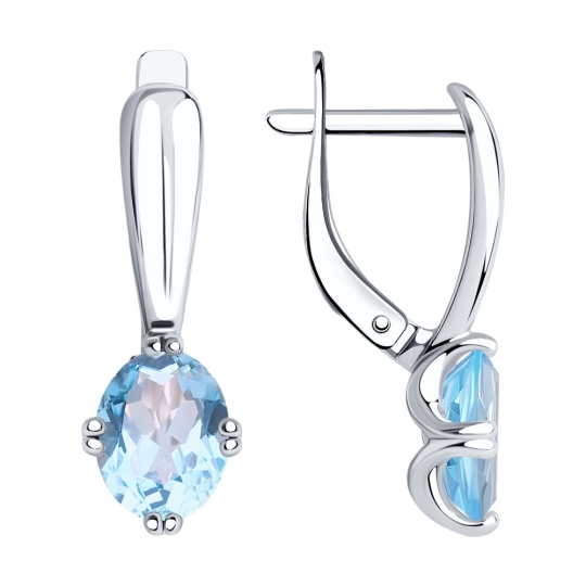 Серьги-трансформеры из серебра с аметистами