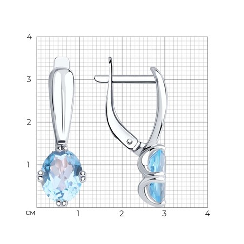 Серьги-трансформеры из серебра с аметистами