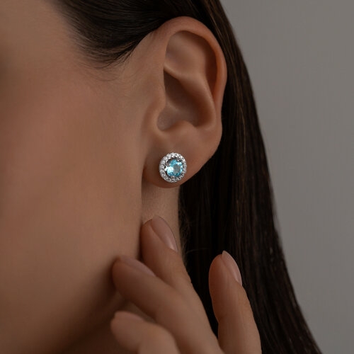 Серьги-трансформеры из серебра с аметистами