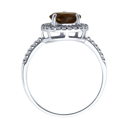 Серьги из серебра с фианитами