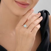 Кольцо из серебра с топазом